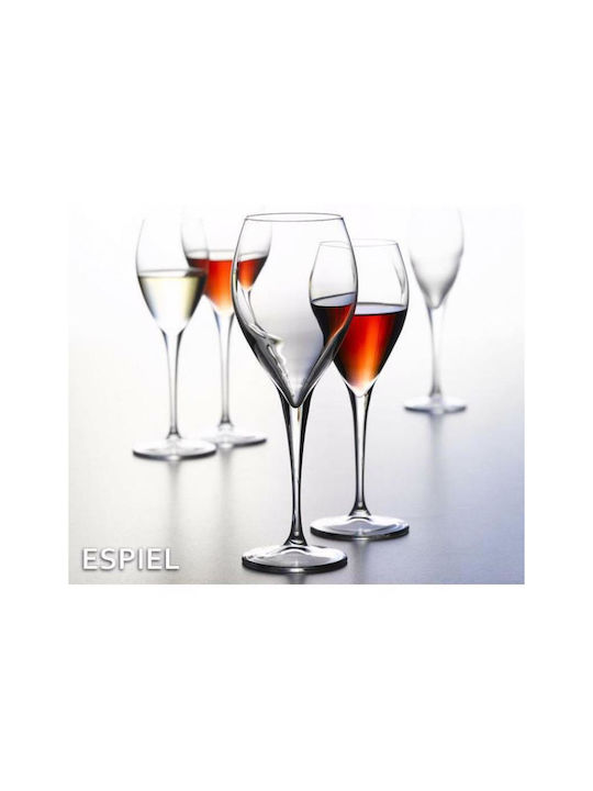 Espiel Monte Carlo Glas für Rotwein aus Glas in Rot Farbe Kelch 260ml