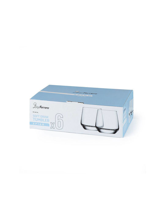 Luigi Ferrero Set Gläser Whiskey / Cocktail/Trinken aus Glas 345ml 6Stück