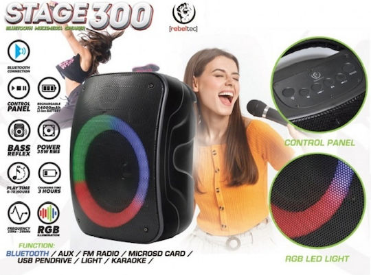 Rebeltec Ηχείο Stage 300 RBLGLO00041 Μαύρο
