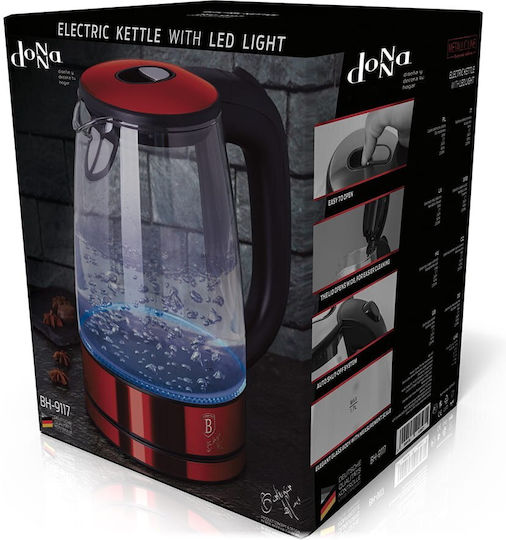 Berlinger Haus Βραστήρας 1.7lt 2200W Κόκκινος