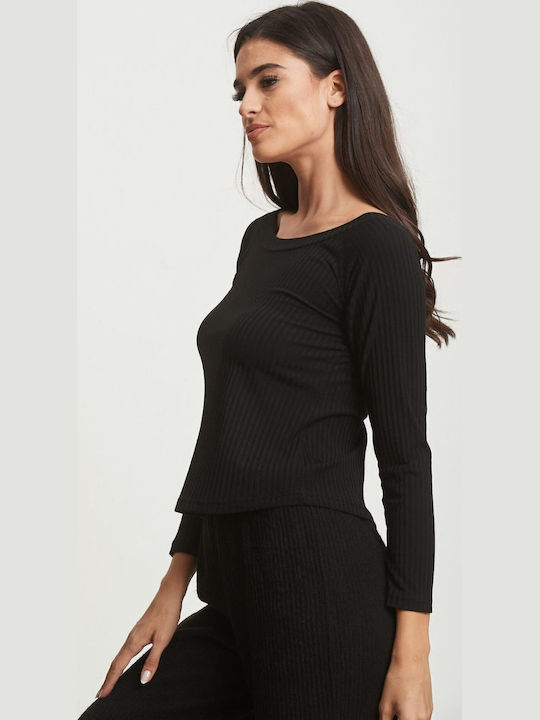 Γυναικεία Μπλούζα Off-Shoulder Μαύρο