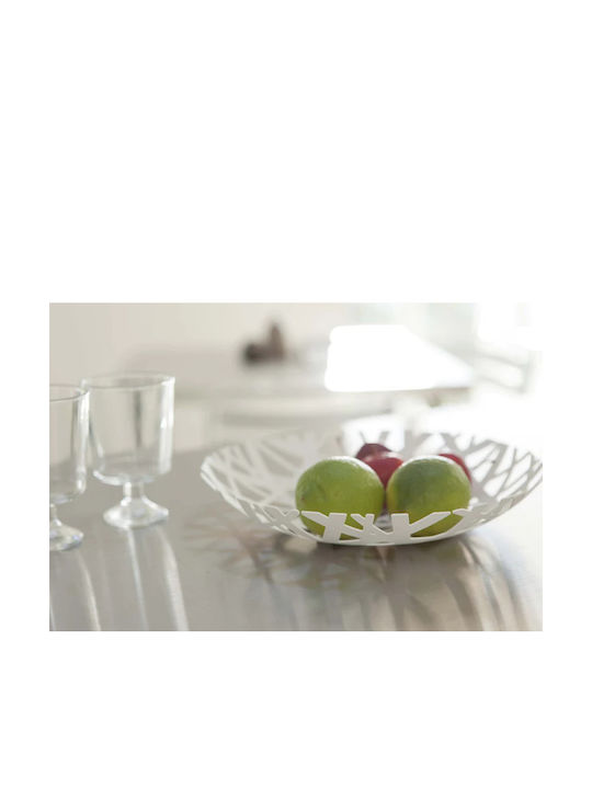Yamazaki Tower Obstschale Metallisch Weiß 26x26cm