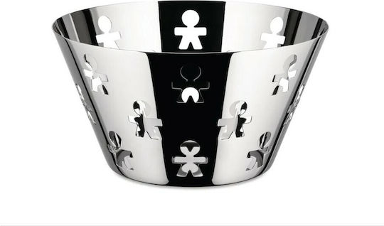 Alessi Girotondo Плодова кошница Inox Сребрист 23x23x12.2бр