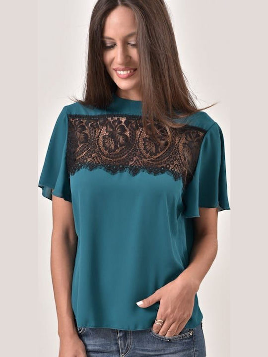 Bluza damă Mâneci scurte Verde