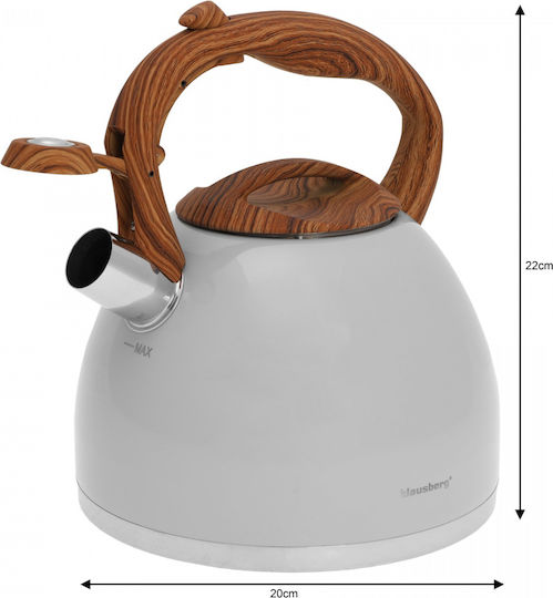 Klausberg Τσαγιέρα Ανοξείδωτη Γκρι 3000ml