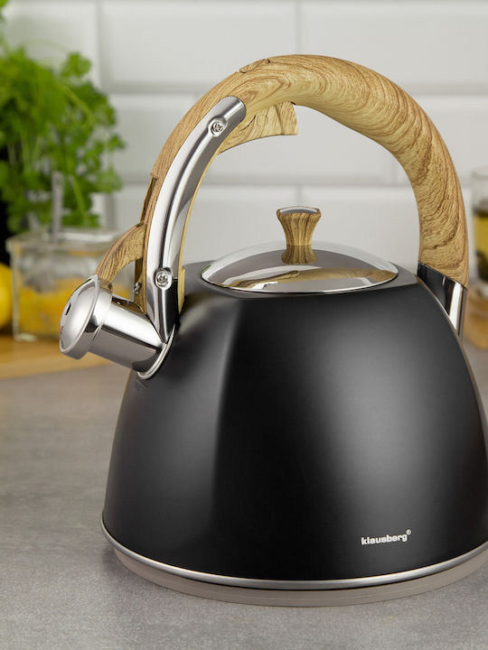 Klausberg Τσαγιέρα Ανοξείδωτη Μαύρη 3000ml
