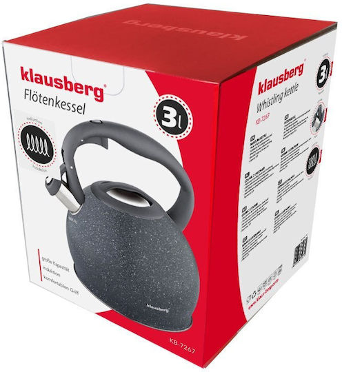 Klausberg Τσαγιέρα Ανοξείδωτη Γκρι 3000ml