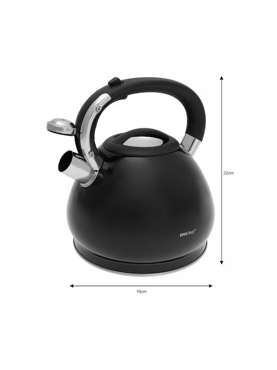 KING Hoff Βραστήρας Ανοξείδωτος Μαύρη 3400ml