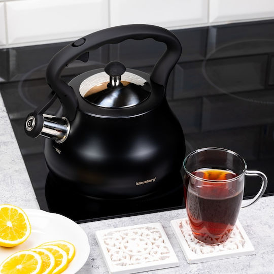 Klausberg Τσαγιέρα Ανοξείδωτη Μαύρη 2700ml