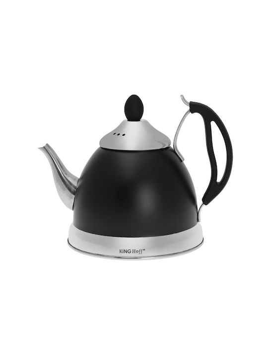 KING Hoff Fierbător cu Filtru Inoxidabil Negru 1000ml