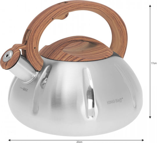 KING Hoff Βραστήρας Ανοξείδωτος Ασημί 3000ml