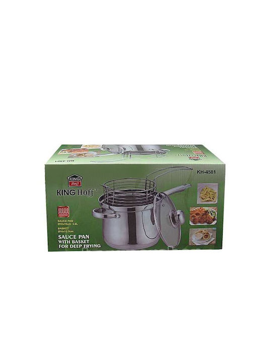 KING Hoff Κατσαρόλα Φριτέζα από Αλουμίνιο 3.6lt / 15cm