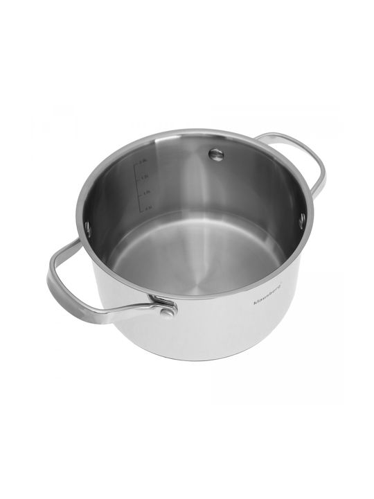 Klausberg Tiefer Edelstahl-Topf 2.5Es / 18cm