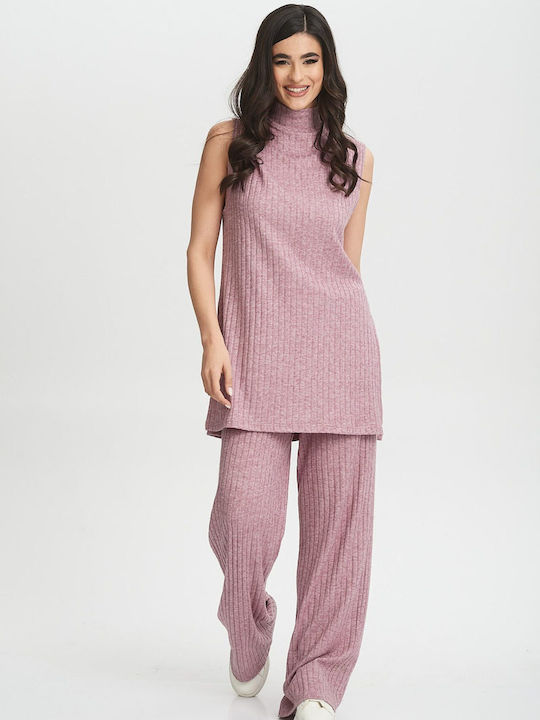 Ecstasy Women's Pink Set with Trousers