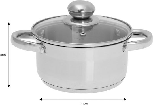 KING Hoff Deep Stainless Steel Pot 1.5lt / 16cm
