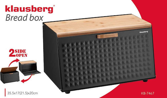Klausberg Bread Box Wooden Gray 17x35.5x20cm