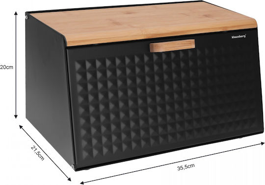 Klausberg Bread Box Wooden Gray 17x35.5x20cm