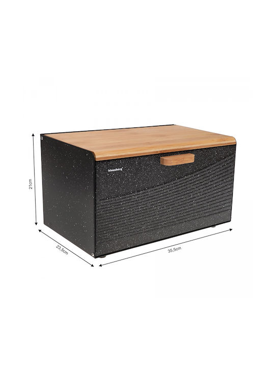 Klausberg Bread Box Wooden Gray 35.5x23.5x21cm