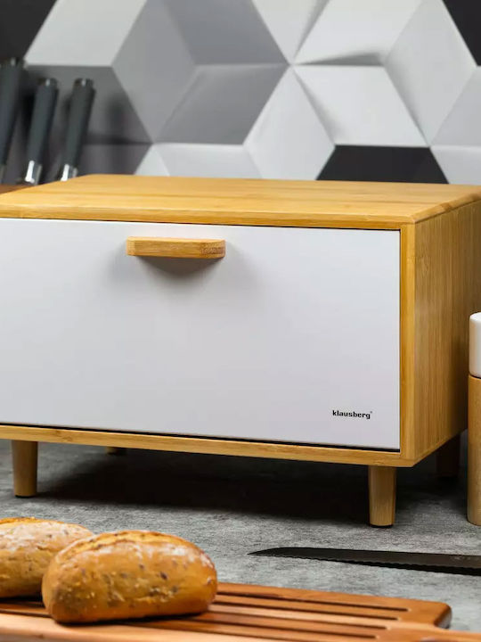 Klausberg Bread Box made of Bamboo Gray 38x26x23cm