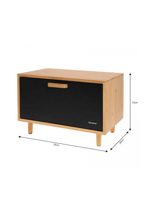 Klausberg Bread Box made of Bamboo Gray 38x26x23cm