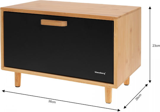 Klausberg Ψωμιέρα από Bamboo σε Γκρι Χρώμα 38x26x23cm
