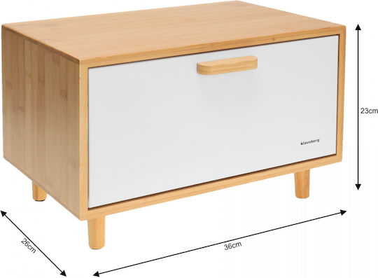 Klausberg Cutie de pâine din bambus Gri 38x26x23cm