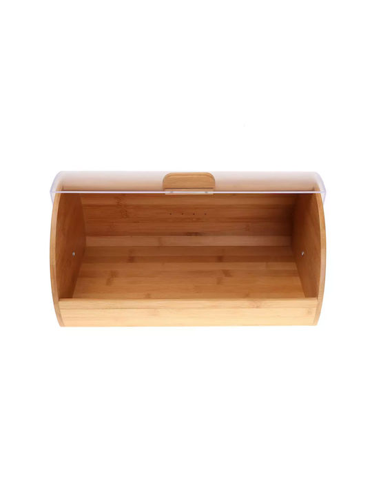 KING Hoff Ψωμιέρα με Καπάκι Ξύλινη Πράσινη 39x28x18.5cm
