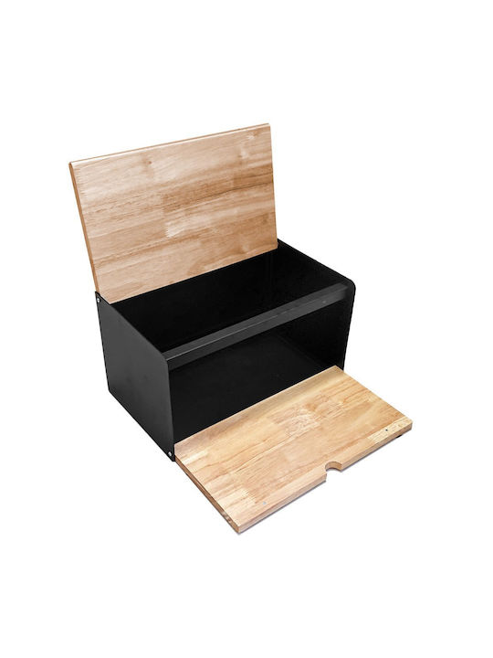 Klausberg Bread Box with Lid Wooden Gray 21x35x20cm