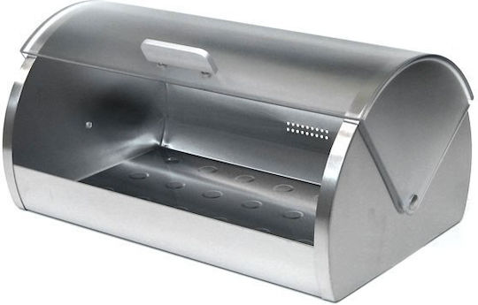 KING Hoff Кутия за хляб с капак Inox Сива 39.5x28x18.5см