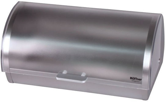 KING Hoff Ψωμιέρα με Καπάκι Inox Γκρι 39.5x28x18.5cm