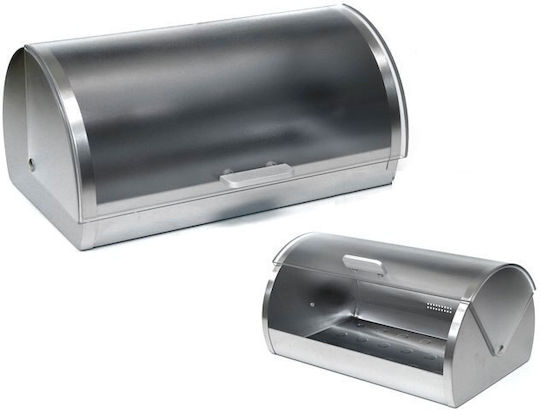 KING Hoff Кутия за хляб с капак Inox Сива 39.5x28x18.5см