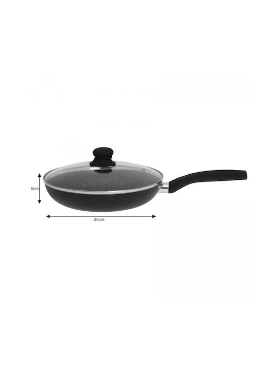 KING Hoff Pan With Lid made of Aluminum with Non-Stick Coating 26cm