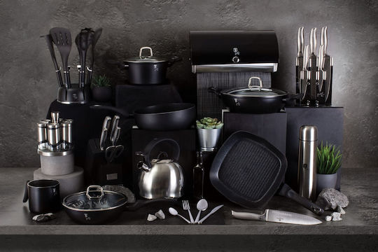 Berlinger Haus Tigaie Negru Argintiu Din Aluminiu Cu Acoperire Ceramică 24cm