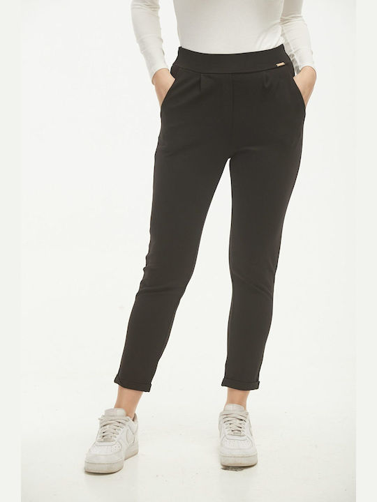 Secret Fashion Femei Tesatura Pantaloni cu Elastic Bej