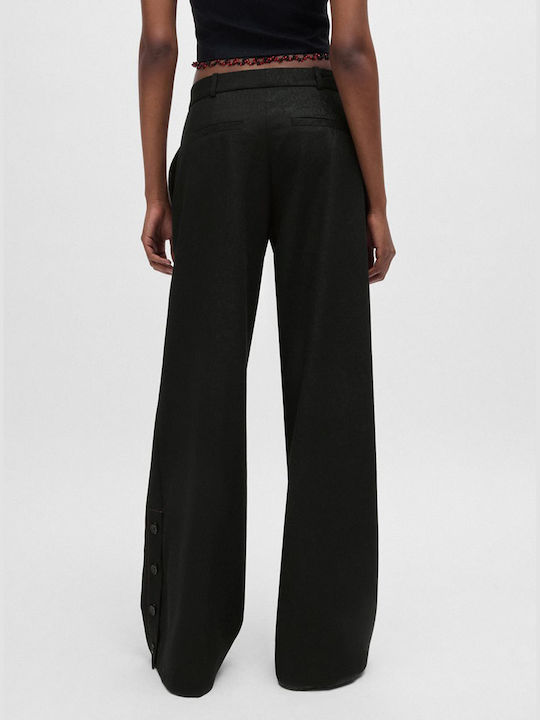 Hugo Boss Women's Fabric Trousers in Relaxed Fit Black