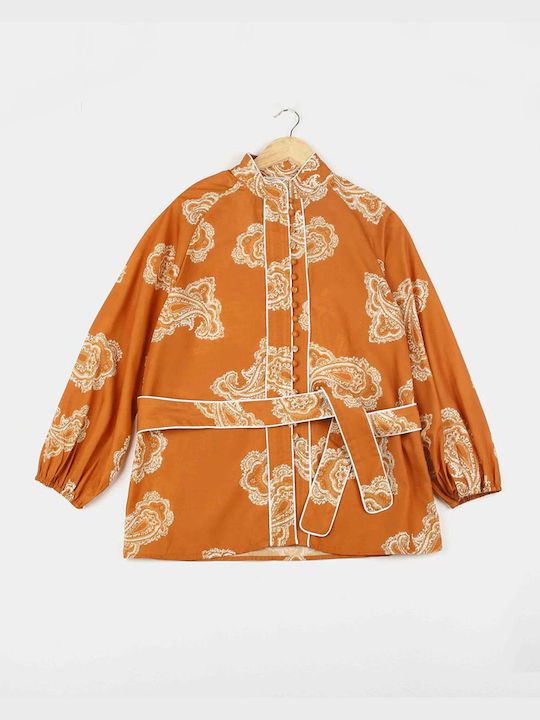 Co-ord Set Paisley Pattern Orange