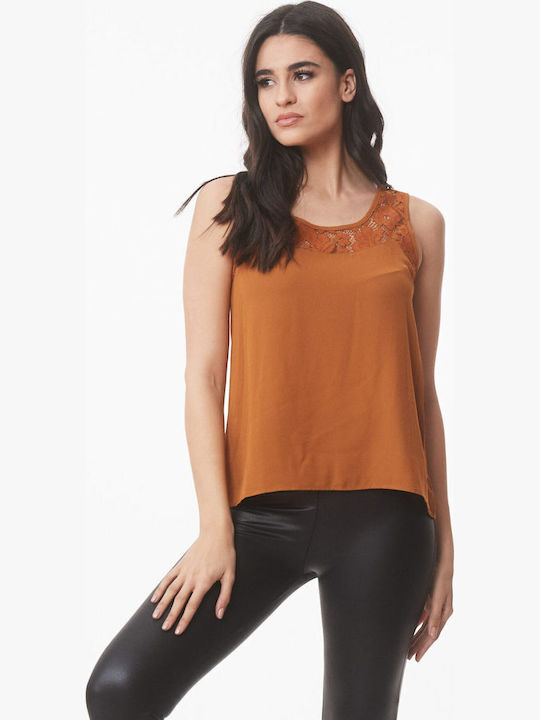 Damen Bluse Ärmellos Aukra