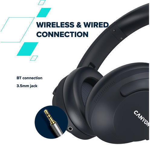 Canyon Wireless / Wired Over Ear Headphones Black