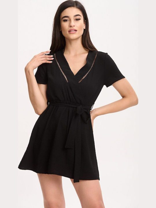 Mini Wickel Damenkleid Grün
