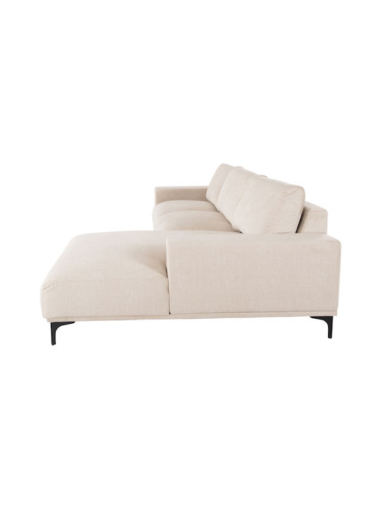 Noa Corner Couch with Right Corner Ecru 288x157x80 cm