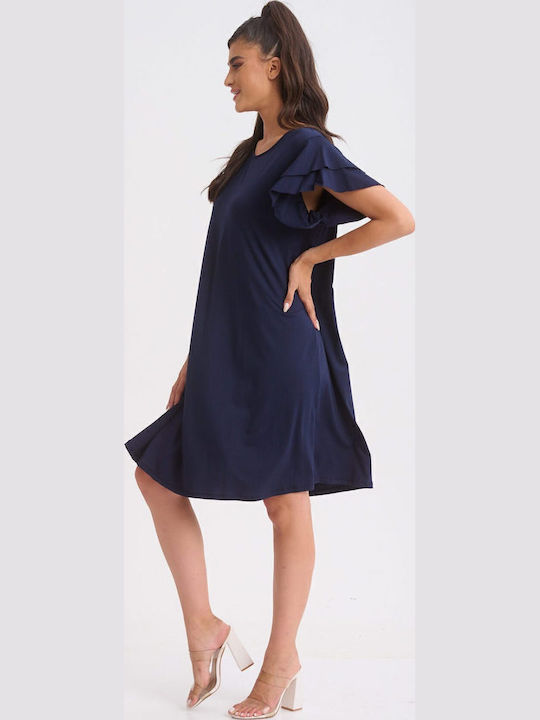 Summer Evening Dress Dark Blue