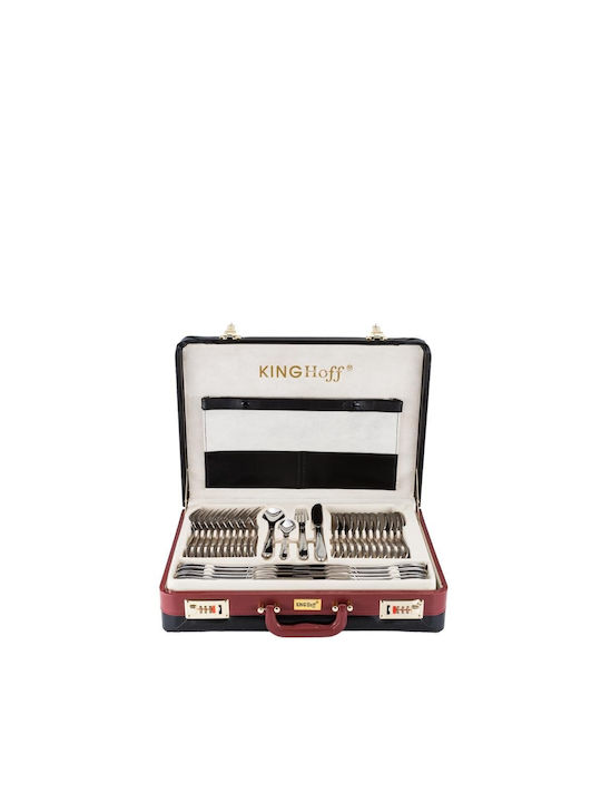 KING Hoff Cutlery Set Stainless Silver 72pcs