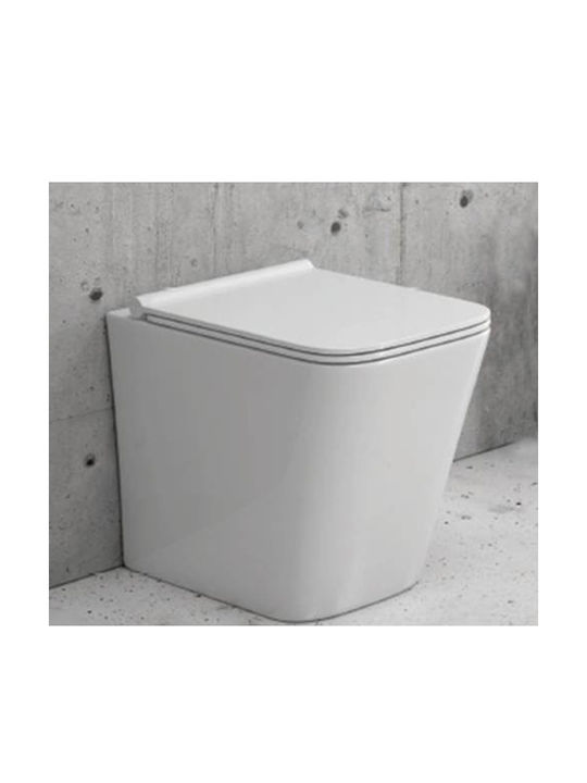 Karag rimless Wandhängende Toilette Randlos mit Deckel Sanftes Schließen Weiße