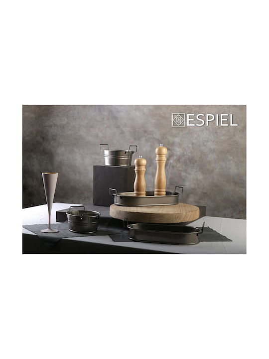 Espiel Manual Set Spice Mills made of Wood in Brown Color 16cm 1pcs
