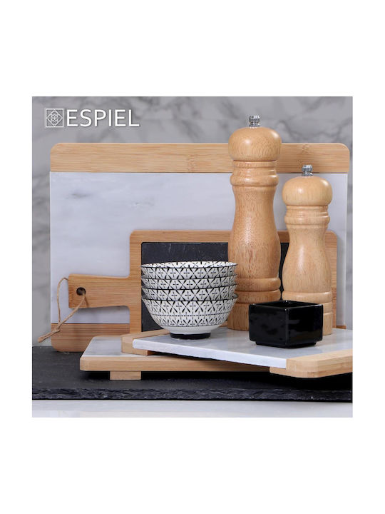 Espiel Manual Set Spice Mills made of Wood in Brown Color 21cm 4pcs