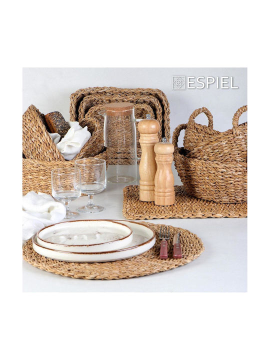 Espiel Manual Set Spice Mills made of Wood in Brown Color 21cm 4pcs