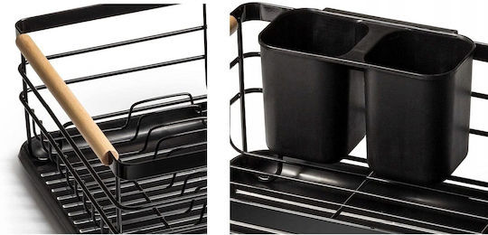 Brunbeste Sink Strainer Wooden Black 43x32x14cm