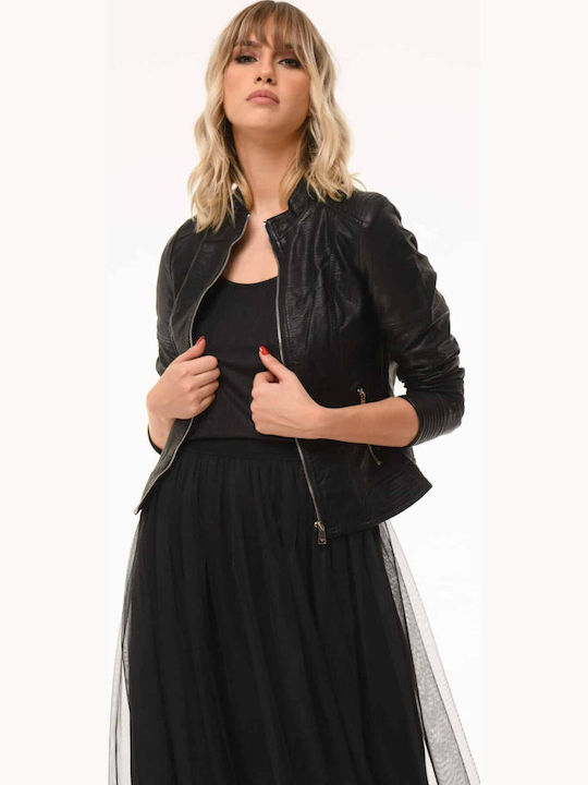 Γυναικείο Biker Jacket Μαύρο