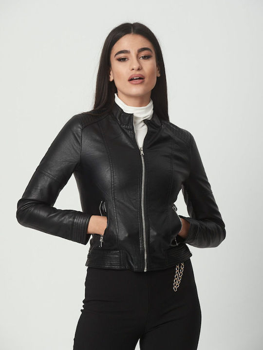 Γυναικείο Biker Jacket Μαύρο