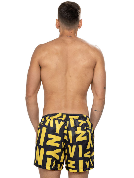 Vinyl Art Clothing Men's Swimwear Shorts Yellow with Patterns